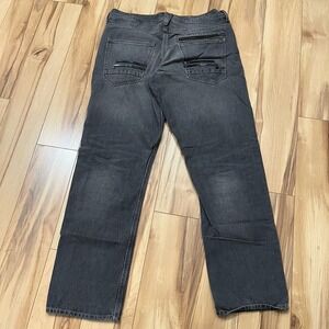 Helix Mens Jeans Sz 34x30 Gray Low Straight Denim Pocket Detail